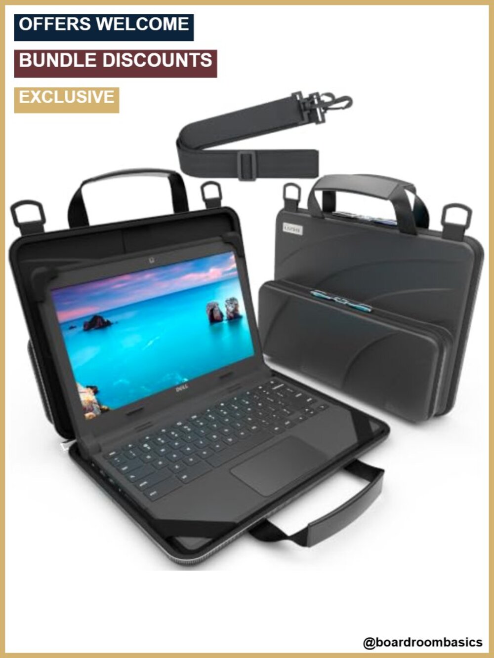 EVA Hard Shell Chromebook Case 11-11.6 Inch Shoulder Strap Pouch